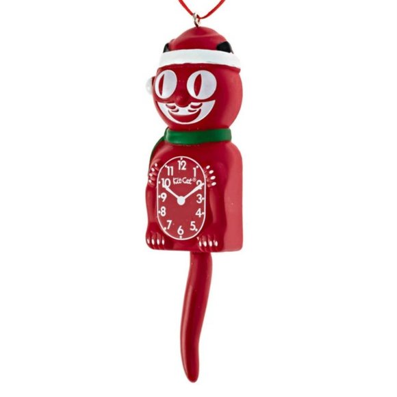 Red Kit Cat Klock Christmas Tree Ornament - Picture 1 of 3